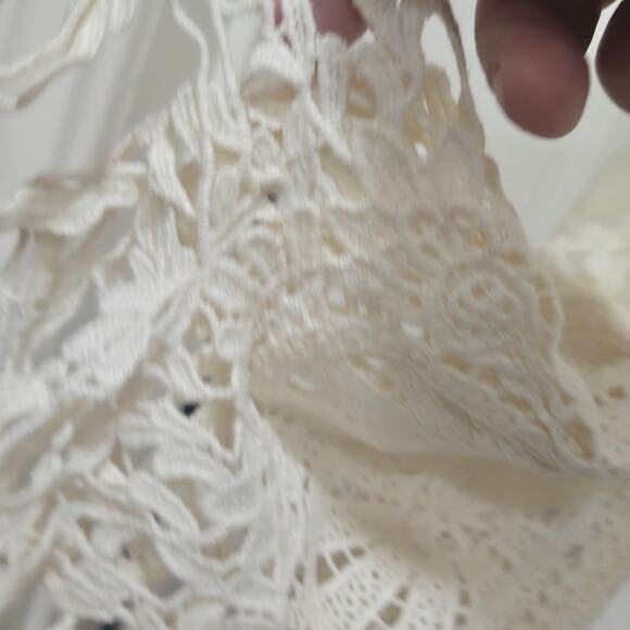 Boston Proper Lace Mesh Embroidered Duster Cardigan Small - Picture 9 of 13